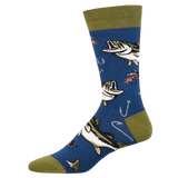 Socksmith 06. SOCKS - MENS SOCKS - MENS SOCKS GIFT All About The Bass NAVY 10-13