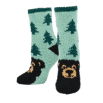 Socksmith 06. SOCKS - WOMENS SOCKS - WOMENS SOCKS GIFT Beary Woodsy GREEN 9-11