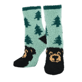 Socksmith 06. SOCKS - WOMENS SOCKS - WOMENS SOCKS GIFT Beary Woodsy GREEN 9-11