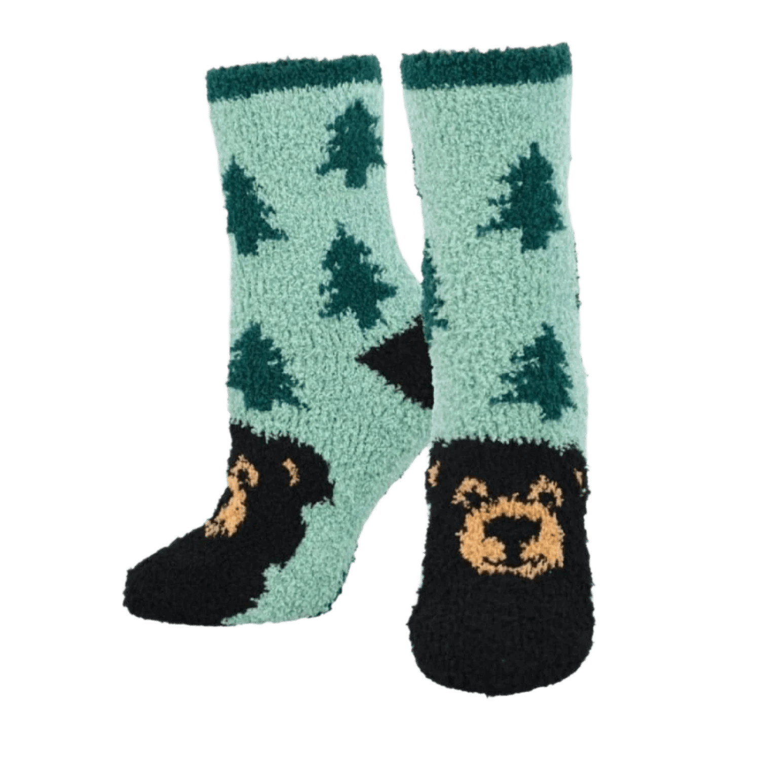 Socksmith 06. SOCKS - WOMENS SOCKS - WOMENS SOCKS GIFT Beary Woodsy GREEN 9-11