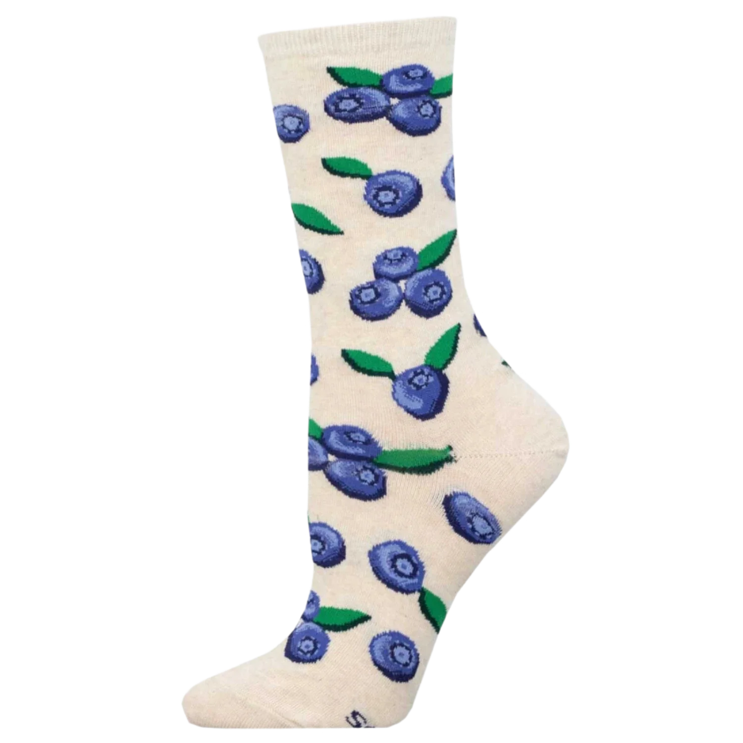 Socksmith 06. SOCKS - WOMENS SOCKS - WOMENS SOCKS GIFT Blueberries IVORY HEATHER 9-11