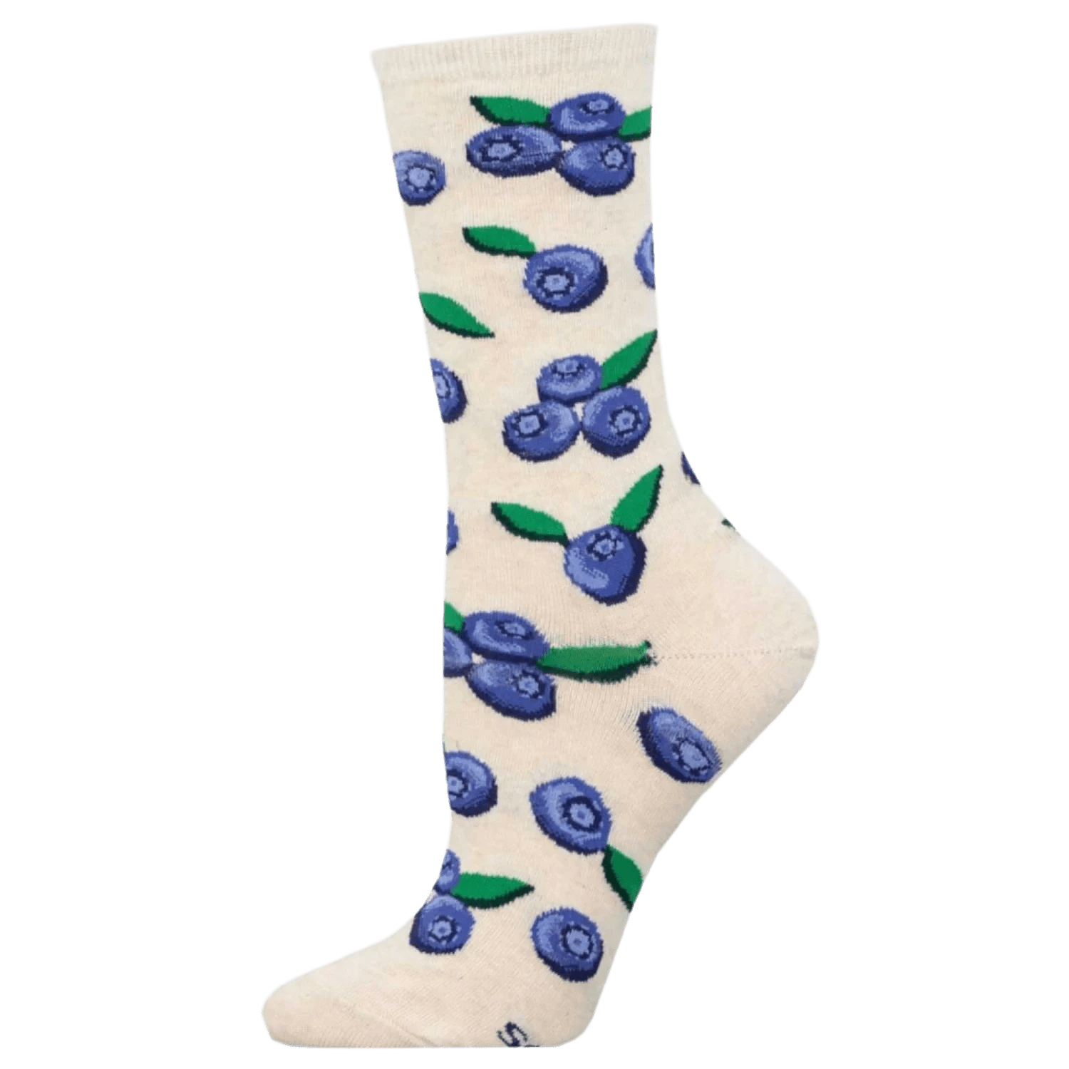 Socksmith 06. SOCKS - WOMENS SOCKS - WOMENS SOCKS GIFT Blueberries IVORY HEATHER 9-11