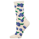 Socksmith 06. SOCKS - WOMENS SOCKS - WOMENS SOCKS GIFT Blueberries IVORY HEATHER 9-11