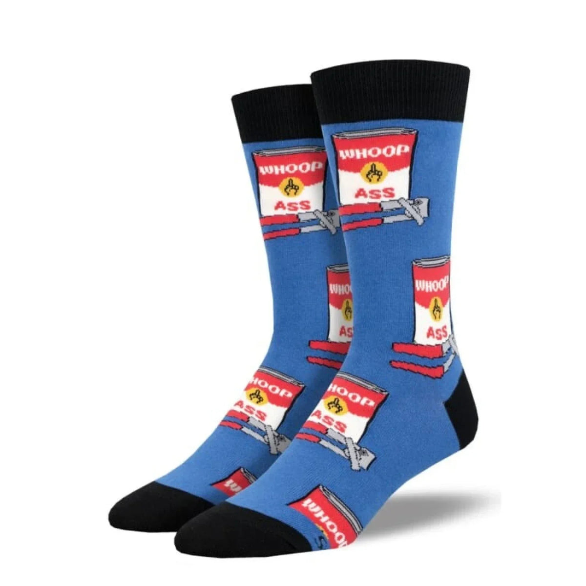 Can of Whoop Ass Socksmith - BLUE / 10-13