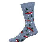Socksmith 06. SOCKS - MENS SOCKS - MENS SOCKS GIFT Christmas Farm BLUE HEATHER 10-13