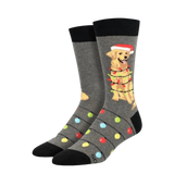 Socksmith 06. SOCKS - WOMENS SOCKS - WOMENS SOCKS GIFT Dog Gone Lights Socks CHARCOAL HEATHER 10-13