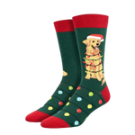 Socksmith 06. SOCKS - WOMENS SOCKS - WOMENS SOCKS GIFT Dog Gone Lights Socks GREEN 9-11