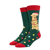 Socksmith 06. SOCKS - WOMENS SOCKS - WOMENS SOCKS GIFT Dog Gone Lights Socks GREEN 9-11