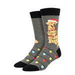 Socksmith SOCKS - WOMENS SOCKS - WOMENS SOCKS GIFT Dog Gone Lights Socks CHARCOAL HEATHER 10-13