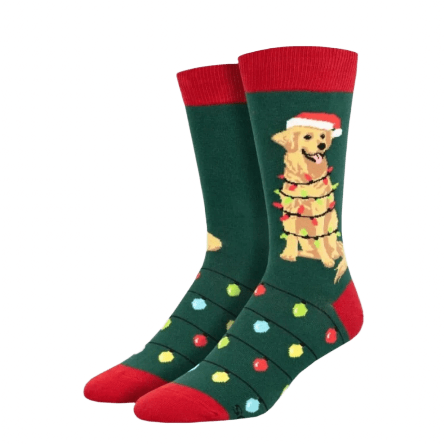 Socksmith SOCKS - WOMENS SOCKS - WOMENS SOCKS GIFT Dog Gone Lights Socks GREEN 9-11