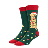 Socksmith SOCKS - WOMENS SOCKS - WOMENS SOCKS GIFT Dog Gone Lights Socks GREEN 9-11