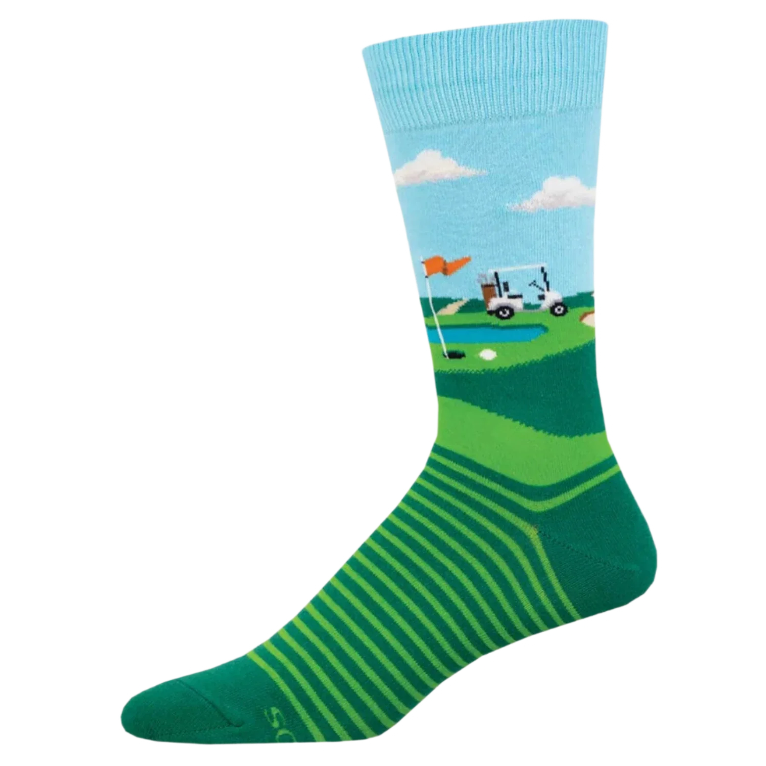 Socksmith 06. SOCKS - MENS SOCKS - MENS SOCKS GIFT Fore Putt GREEN 10-13