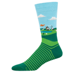 Socksmith 06. SOCKS - MENS SOCKS - MENS SOCKS GIFT Fore Putt GREEN 10-13