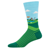 Socksmith 06. SOCKS - MENS SOCKS - MENS SOCKS GIFT Fore Putt GREEN 10-13