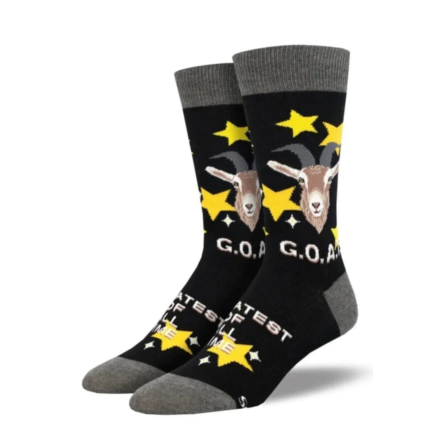 Socksmith SOCKS - MENS SOCKS - MENS SOCKS GIFT Goat BLACK 10-13