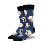 Socksmith 06. SOCKS - WOMENS SOCKS - WOMENS SOCKS GIFT Labrador Crew Socks BLUE 10-13