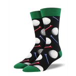 Socksmith SOCKS - MENS SOCKS - MENS SOCKS GIFT Men's Tee it Up Socks BLACK 10-13