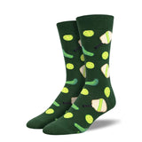 Socksmith SOCKS - MENS SOCKS - MENS SOCKS GIFT Pickleball GREEN 10-13