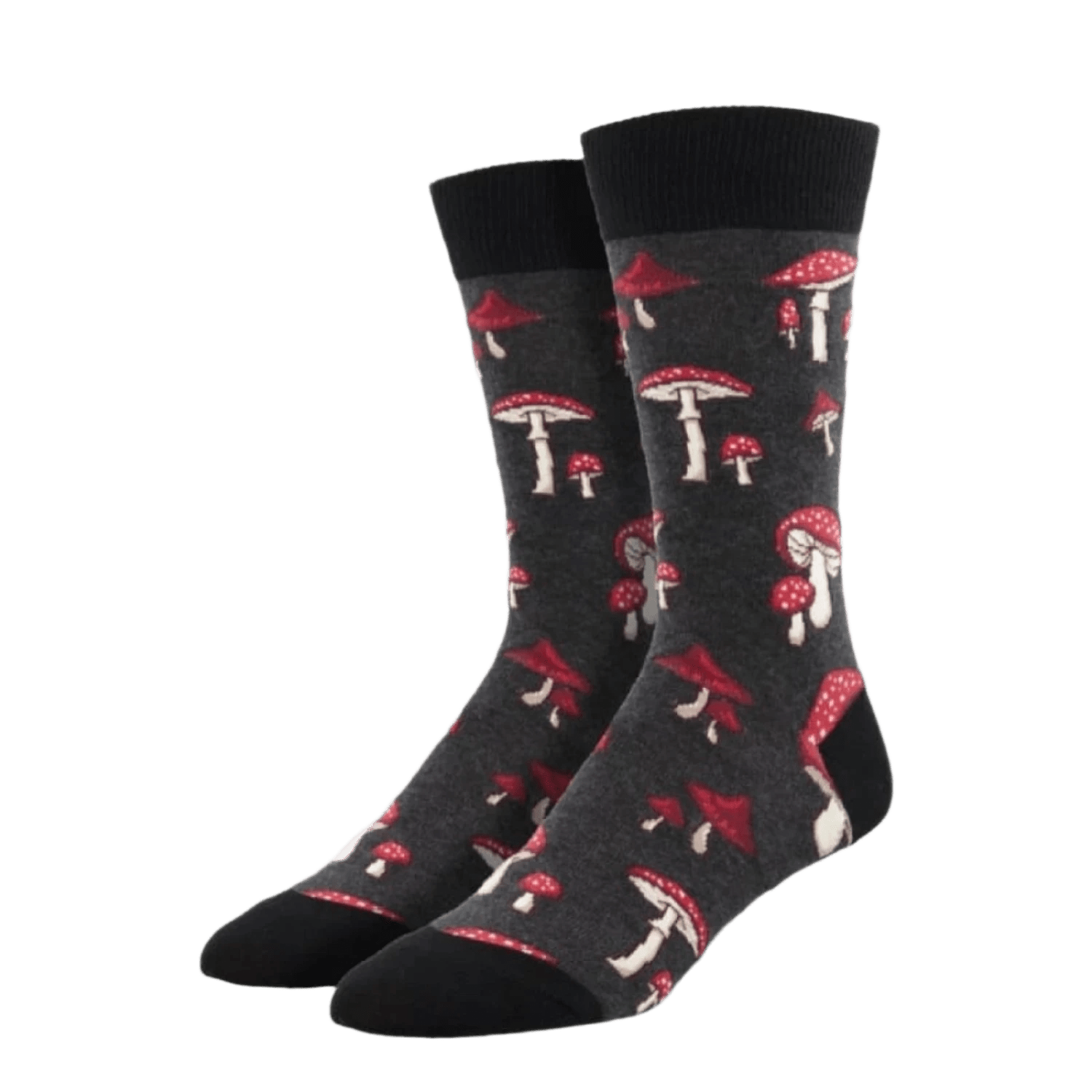 Socksmith 06. SOCKS - WOMENS SOCKS - WOMENS SOCKS GIFT Pretty Fly for a Fungi CHARCOAL HEATHER 10-13