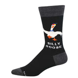 Socksmith 06. SOCKS - MENS SOCKS - MENS SOCKS GIFT Silly Goose - Cotton Crew BLACK 10-13