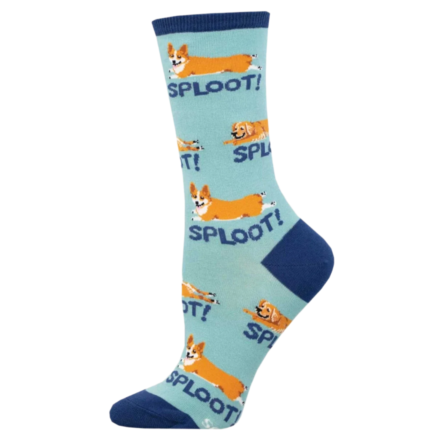 Socksmith 06. SOCKS - WOMENS SOCKS - WOMENS SOCKS GIFT Sploot BLUE 9-11