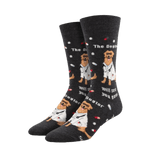 Socksmith 06. SOCKS - MENS SOCKS - MENS SOCKS GIFT The Dogtor Is In Socks CHARCOAL HEATHER