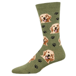 Socksmith 06. SOCKS - MENS SOCKS - MENS SOCKS GIFT Who's A Good Boy GREEN HEATHER 10-13