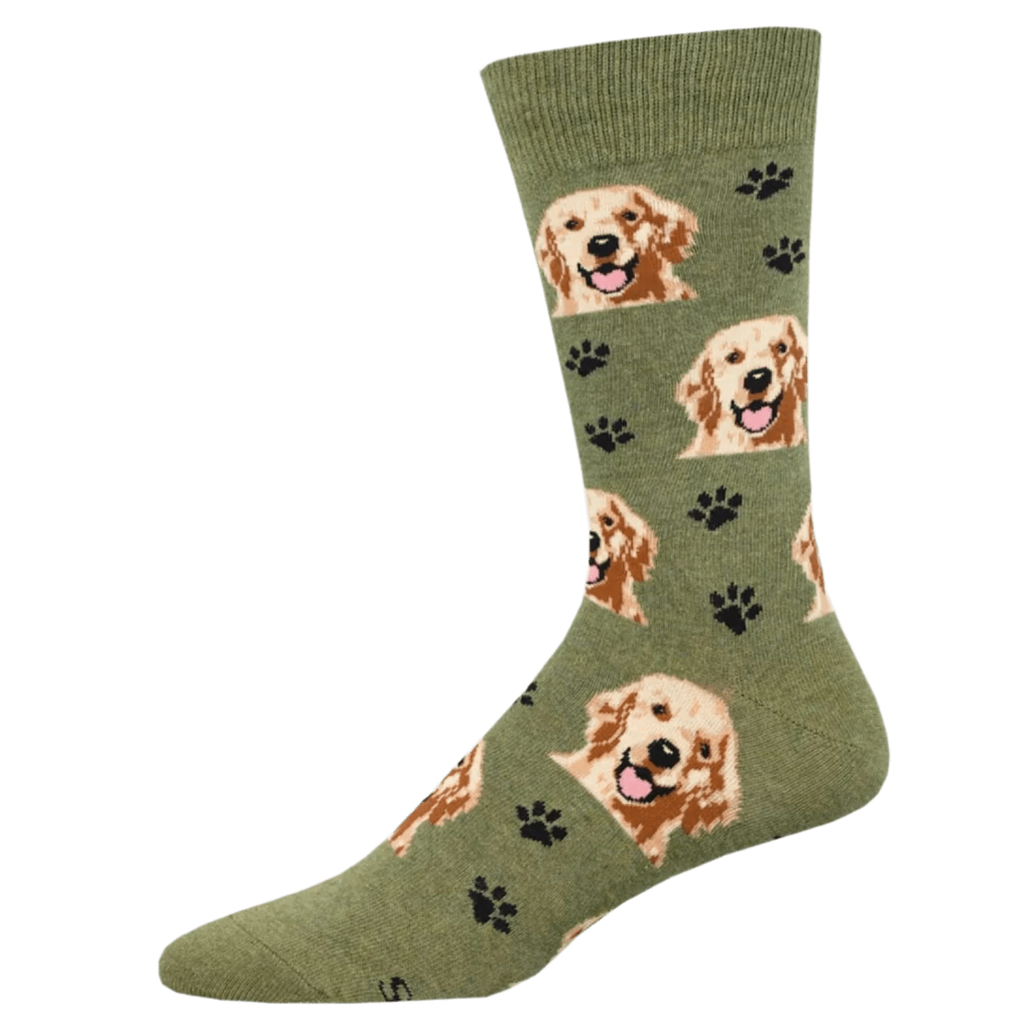 Socksmith 06. SOCKS - MENS SOCKS - MENS SOCKS GIFT Who's A Good Boy GREEN HEATHER 10-13