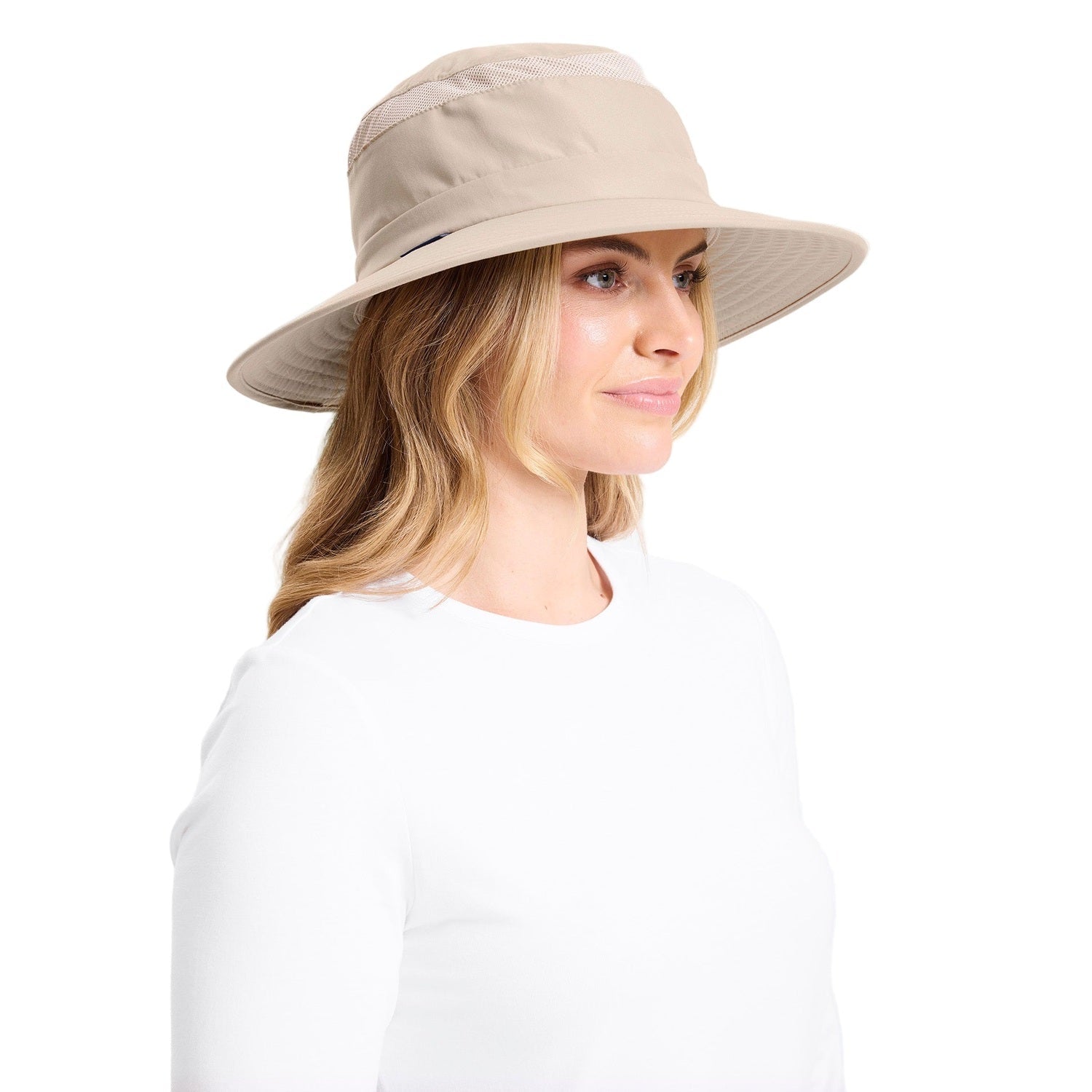 Solbari 11. HATS - HATS SUN - HATS SUN Everyday Broad Brim Sun Hat With Pocket UPF 50+ BEIGE