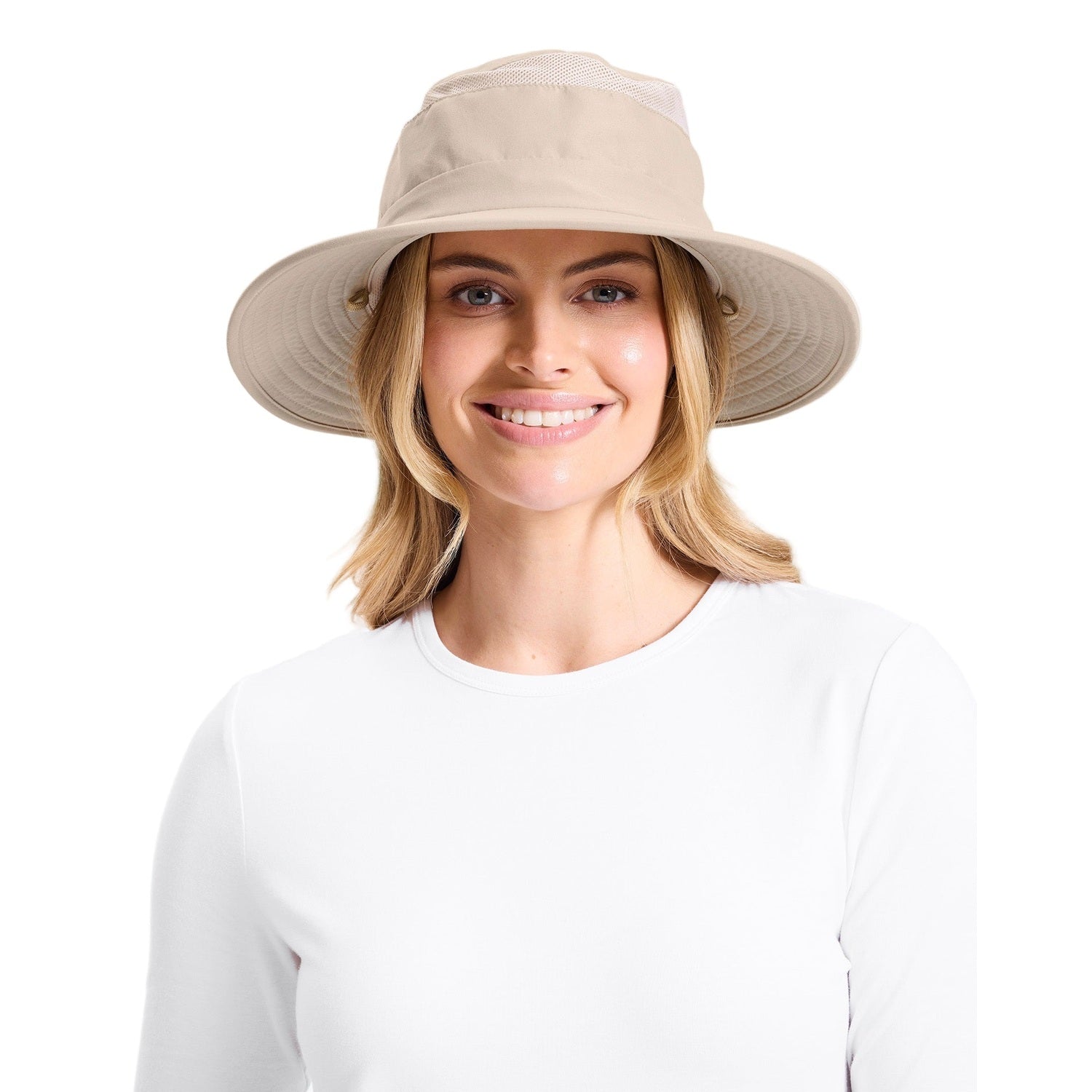Solbari 11. HATS - HATS SUN - HATS SUN Everyday Broad Brim Sun Hat With Pocket UPF 50+ BEIGE
