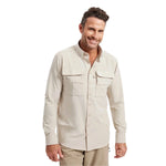 Solbari 01. MENS APPAREL - MENS LS SHIRTS - MENS LS BUTTON UP Men's Hiking Shirt UPF 50+ Dry Lite BEIGE