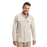 Solbari 01. MENS APPAREL - MENS LS SHIRTS - MENS LS BUTTON UP Men's Hiking Shirt UPF 50+ Dry Lite BEIGE