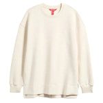 SPANX 02. WOMENS APPAREL - WOMENS HOODIES|SWEATERS - WOMENS PO SWEATERS Women's Brushed Airessentials Crewneck Top HEATHER CREAM