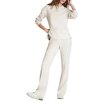 SPANX 02. WOMENS APPAREL - WOMENS PANTS - WOMENS PANTS LOUNGE Women's AirEssentials Brushed Flare Leg Pants HEATHER CREAM