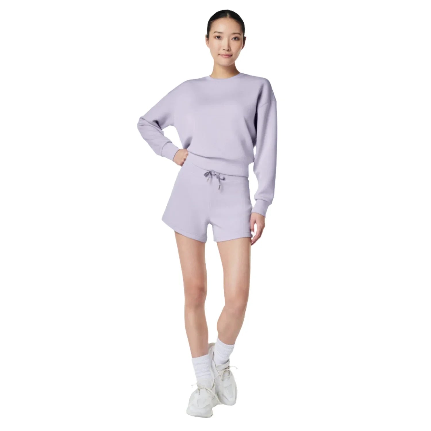 SPANX 02. WOMENS APPAREL - WOMENS LS SHIRTS - WOMENS LS CASUAL Women's AirEssentials Crew VIOLET AIR