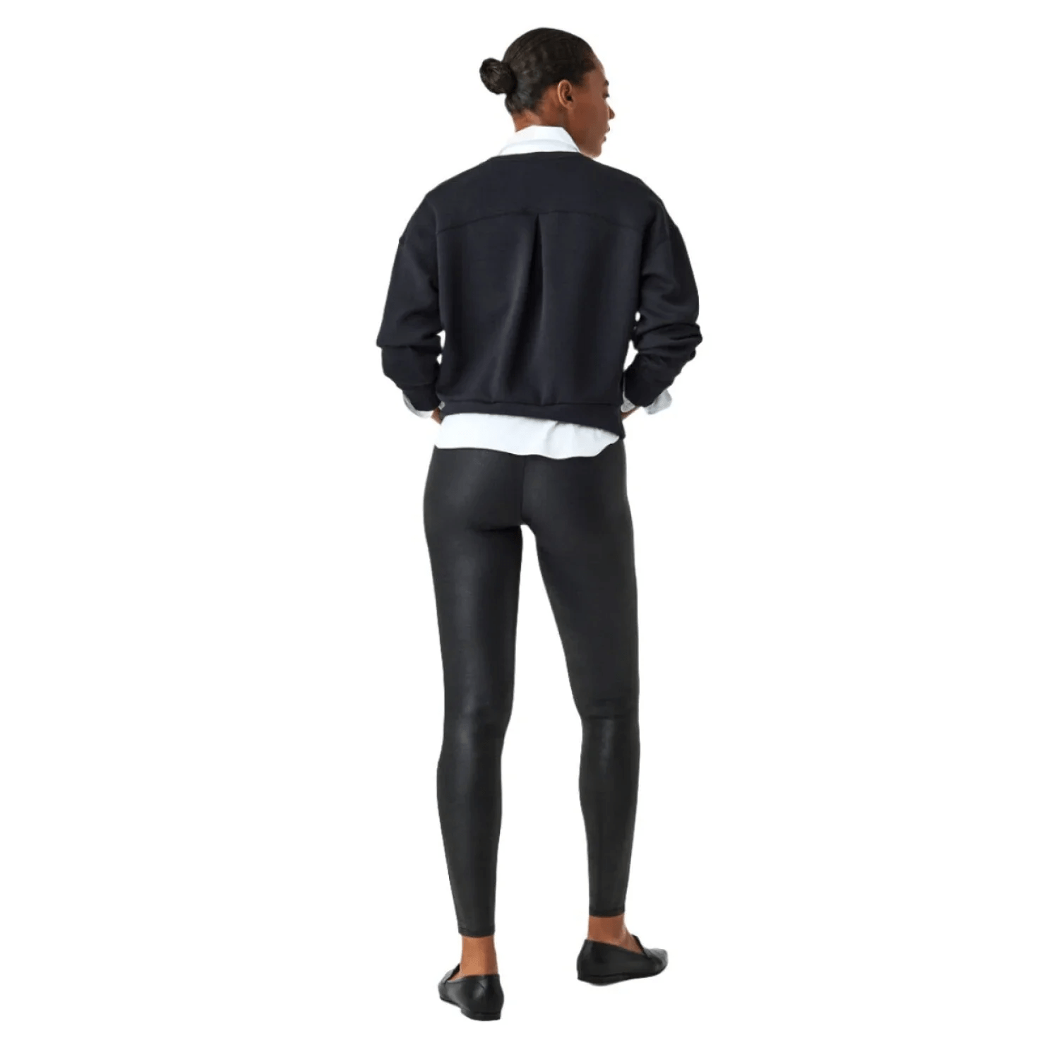 SPANX 02. WOMENS APPAREL - WOMENS LS SHIRTS - WOMENS LS CASUAL Women's AirEssentials Crew VERY BLACK