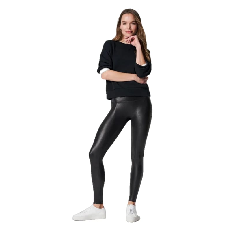 SPANX 02. WOMENS APPAREL - WOMENS LS SHIRTS - WOMENS LS CASUAL Women's AirEssentials Crew VERY BLACK