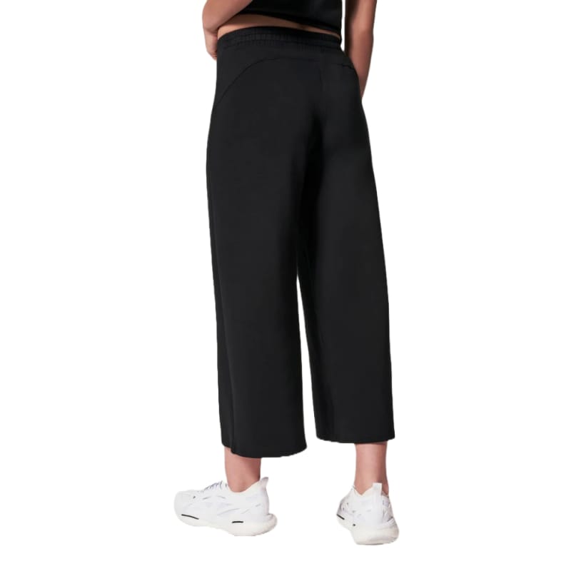 SPANX 02. WOMENS APPAREL - WOMENS PANTS - WOMENS PANTS LOUNGE Women's AirEssentials Cropped Wide Leg VRY BLCK