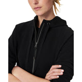 SPANX 02. WOMENS APPAREL - WOMENS HOODIES|SWEATERS - WOMENS PO HOODY Women's AirEssentials Full Zip Hoodie VERY BLACK