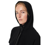 SPANX 02. WOMENS APPAREL - WOMENS HOODIES|SWEATERS - WOMENS PO HOODY Women's AirEssentials Full Zip Hoodie VERY BLACK