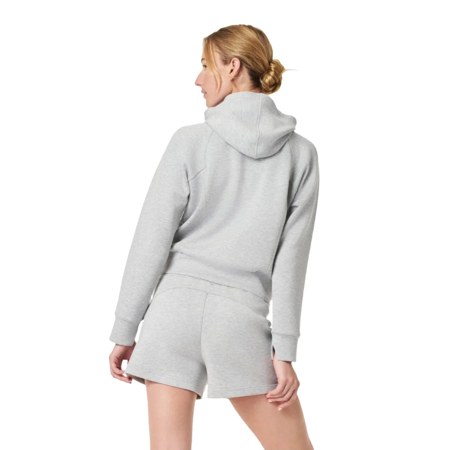 SPANX 02. WOMENS APPAREL - WOMENS HOODIES|SWEATERS - WOMENS PO HOODY Women's AirEssentials Full Zip Hoodie LIT GREY HEATHER