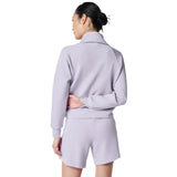 SPANX 02. WOMENS APPAREL - WOMENS HOODIES|SWEATERS - WOMENS PO Q ZIP Women's AirEssentials Half Zip VIOLET AIR