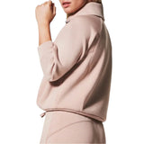 SPANX 02. WOMENS APPAREL - WOMENS HOODIES|SWEATERS - WOMENS PO Q ZIP Women's AirEssentials Half Zip LUNAR