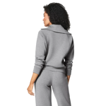 SPANX 02. WOMENS APPAREL - WOMENS HOODIES|SWEATERS - WOMENS PO Q ZIP Women's AirEssentials Half Zip MID GREY HEATHER