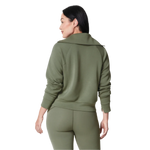 SPANX 02. WOMENS APPAREL - WOMENS HOODIES|SWEATERS - WOMENS PO Q ZIP Women's AirEssentials Half Zip CLOVER