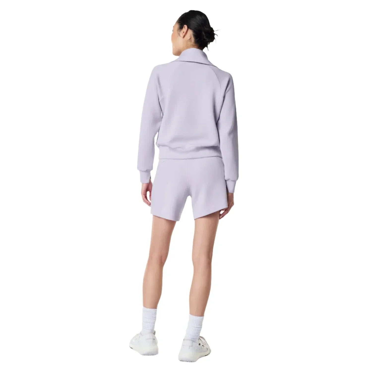 SPANX 02. WOMENS APPAREL - WOMENS HOODIES|SWEATERS - WOMENS PO Q ZIP Women's AirEssentials Half Zip VIOLET AIR