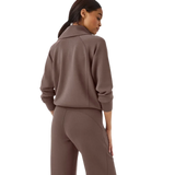 SPANX 02. WOMENS APPAREL - WOMENS HOODIES|SWEATERS - WOMENS PO Q ZIP Women's AirEssentials Half Zip SMOKE