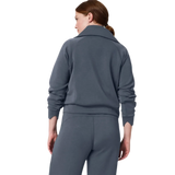 SPANX 02. WOMENS APPAREL - WOMENS HOODIES|SWEATERS - WOMENS PO Q ZIP Women's AirEssentials Half Zip DARK STORM