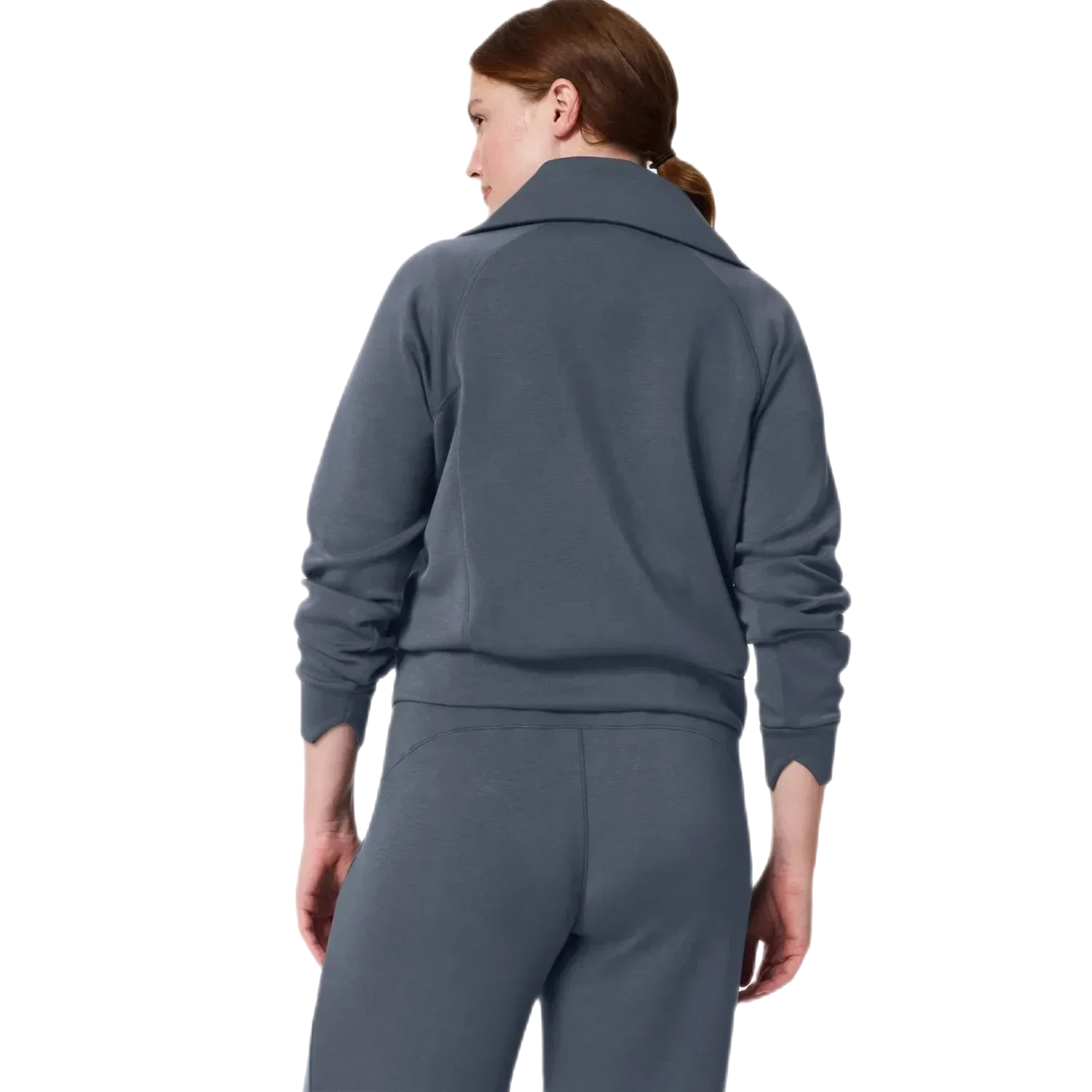 SPANX 02. WOMENS APPAREL - WOMENS HOODIES|SWEATERS - WOMENS PO Q ZIP Women's AirEssentials Half Zip DARK STORM