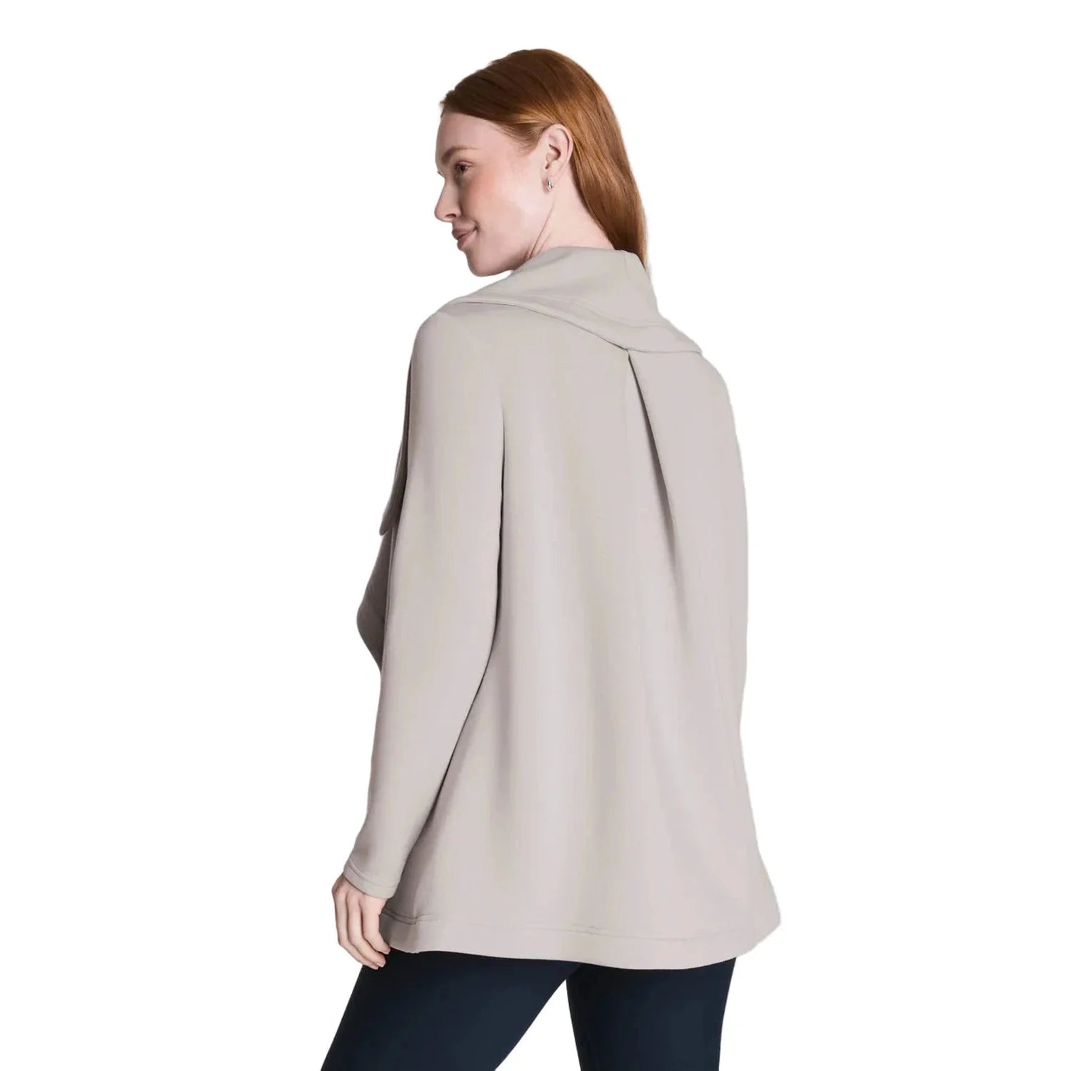 SPANX 02. WOMENS APPAREL - WOMENS HOODIES|SWEATERS - WOMENS CARDIGAN Women's AirEssentials Open Wrap Cardigan FRENCH GREY